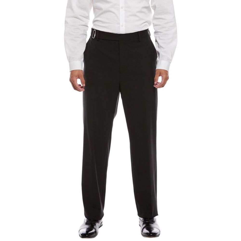 Valentino Mens  Wool-Blend Pant, Black